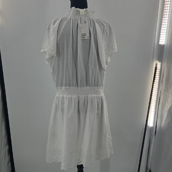 H&M White Dress With Lace And  Eyelet Detail NWT - Picture 10 of 16